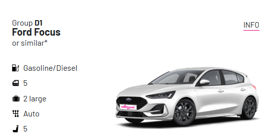D1 kat. Ford Focus