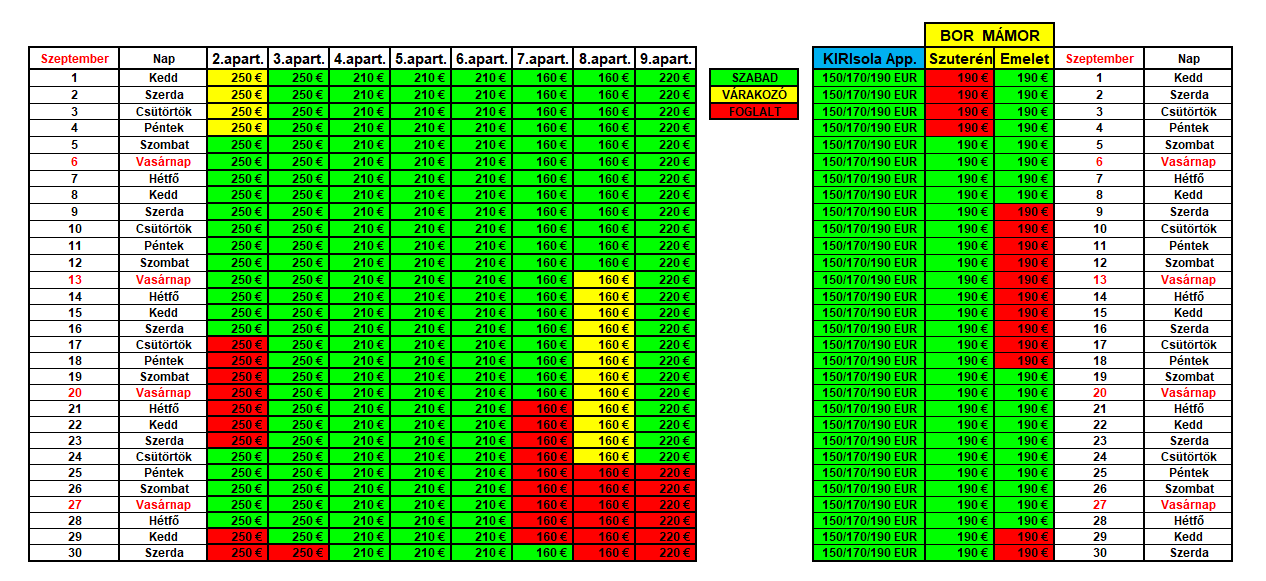 Szeptember Március 11